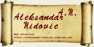 Aleksandar Midović vizit kartica